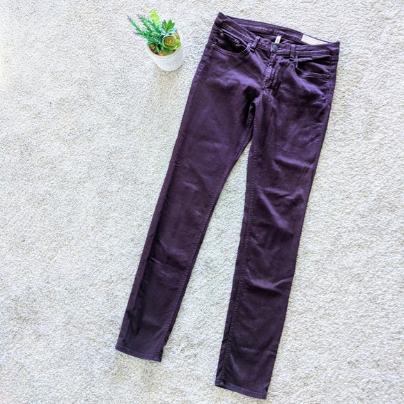 Deep Purple plum rag & bone skinny jeans - Picture 5 of 13